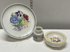 Three pieces of collectable Poole pottery