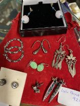 A selection of 925 silver earrings including Lulu Frost