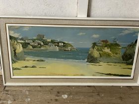 A large framed oil on board 114x59cm, shipping unavailable