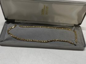 A 9ct gold necklace gross weight 14.50g, length 45cm