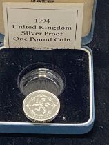 A 1994 Royal Mint £1 silver proof coin