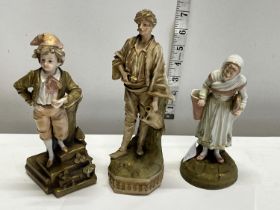 Three assorted Austrian Turnwien porcelain figures