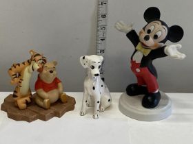 Three assorted Disney ceramic figures