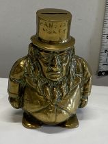 A heavy brass novelty Transvaal money box