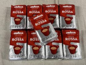 Nine packets of Lavazza ground coffee 250g pouches