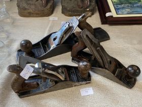 Three vintage Stanley smoothing planes