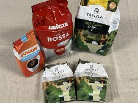 A selection of assorted ground coffee