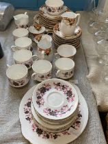 A part Paragon tea service 'Michelle' and a part Melbaware tea service, shipping unavailable