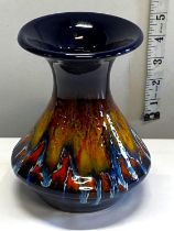 A Moorcroft style cobalt blue vase
