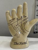 A palm readers ceramic hand