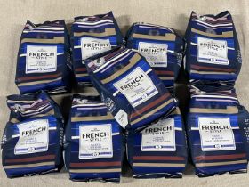 Nine French style roast ground coffee packets strong expiry 11/24
