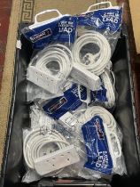 A large job lot of new two - way extension leads (untested)