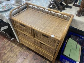 A wickerwork conservatory drawer unit 80x40x80cm, shipping unavailable