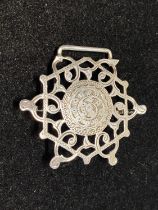 A hallmarked silver belt buckle, 11g