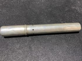 A hallmarked for Birmingham 1900 silver cigar tube, 37g, maker G&S