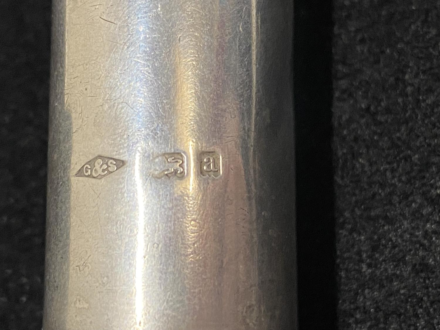 A hallmarked for Birmingham 1900 silver cigar tube, 37g, maker G&S - Image 3 of 3
