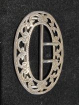 A hallmarked for Birmingham 1900 silver belt buckle by Deakin and Francis, 17g