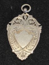 A hallmarked for Birmingham 1900 silver fob, maker W H Hassler, 27g