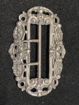 A quality hallmarked for Birmingham 1895 silver belt buckle, 34g