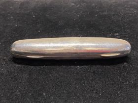 A hallmarked for Birmingham 1886 silver cigar case by Nathan & Hayes 43g