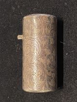 A hallmarked for Chester 1894 silver scent bottle with original stopper and scroll work