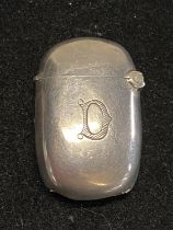 A hallmarked for Birmingham 1906 silver vesta with monogram to one side, maker C.L & NS, 21g