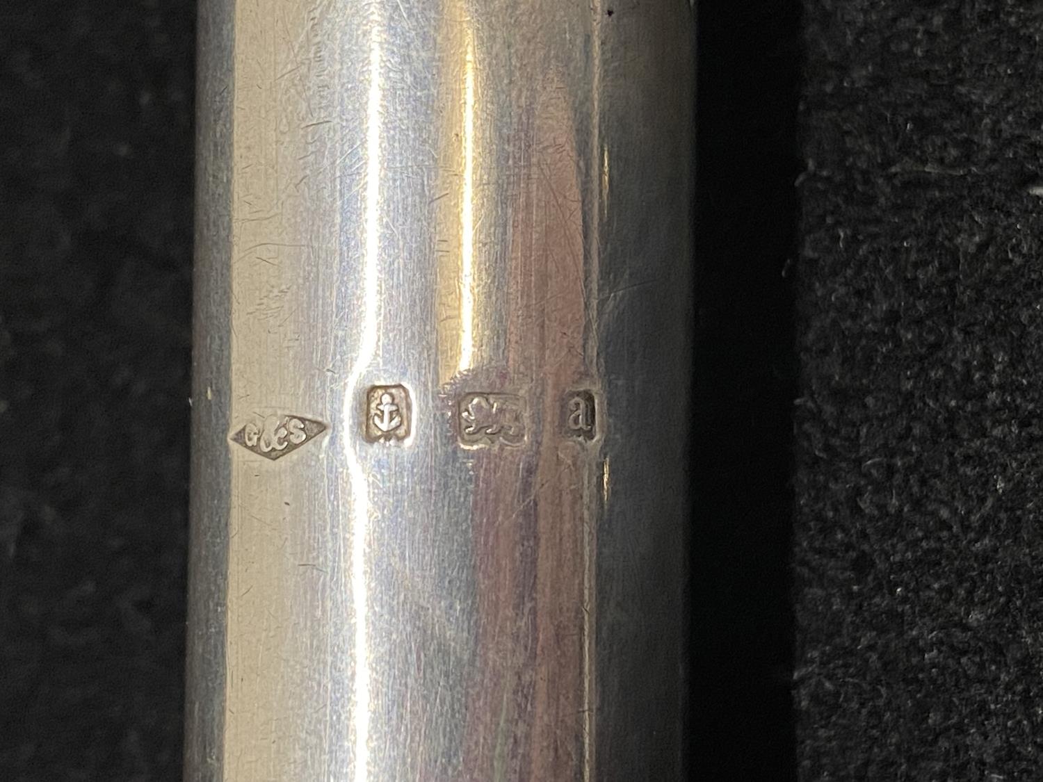 A hallmarked for Birmingham 1900 silver cigar tube, 37g, maker G&S - Image 2 of 3