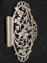 A beautiful hallmarked silver buckle (date and assay office unknown), maker JR, 17g