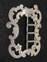 A hallmarked for Chester 1899 silver belt buckle, maker Colen Hewer Cheshire 39g