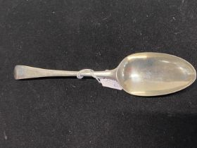 A hallmarked for London 1782 silver large spoon by George Smith III, 62g