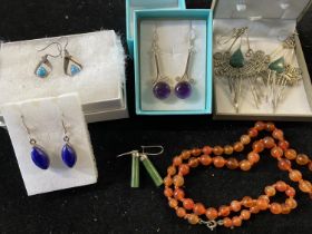 A selection of assorted jewellery including white metal and other