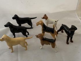 Seven assorted Beswick dog figurines