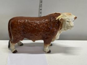 A large Melba ware bull figure 40x26cm
