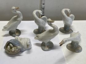 Six various Lladro figurines