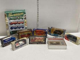 A selection of assorted boxed and loose die-cast models