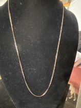 A 9ct gold chain 2.95g. Chain length 58cm overall.