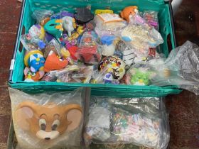 A job lot of assorted collectible Happy Meal Toys, various characters etc shipping unavailable