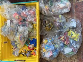 A job lot of assorted collectible Happy Meal Toys, various characters etc shipping unavailable