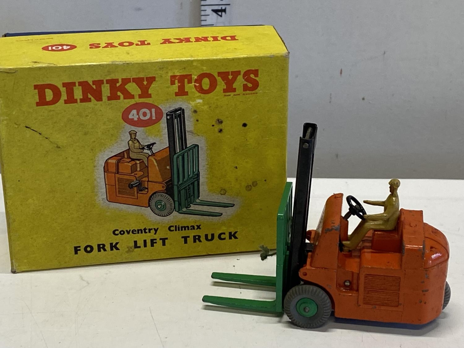 A boxed Dinky fork lift truck model 401