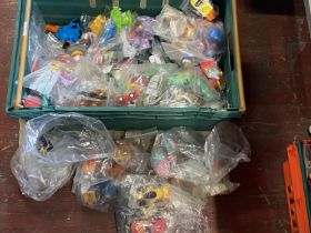 A job lot of assorted collectible Happy Meal Toys, various characters etc shipping unavailable