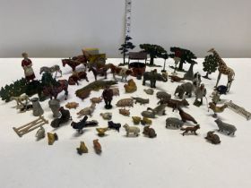 A large selection of mainly Britans metal farm figures