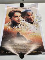 A signed Shawshank Redemption poster with COA