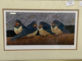 A signed limited edition print 159/850 by Robert E Fuller, shipping unavailable