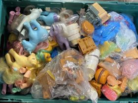 A job lot of assorted collectible Happy Meal Toys, various characters etc shipping unavailable