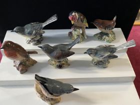 Seven assorted Beswick bird figurines