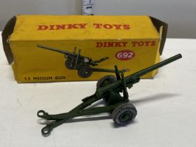 A boxed Dinky 5.5medium gun model 692