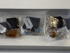 A selection of 925 silver jewellery with certs