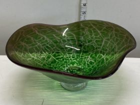 A vintage art glass bowl