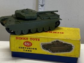 A boxed Dinky Centurion tank model 651
