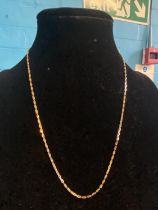 A 9ct gold necklace 2.64g. Chain length 44cm overall.